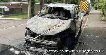 Police called to deliberate car fire with 'toxic smell and flames'