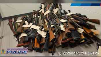 Traffic stop in Waterloo ends with seizure of 200+ guns