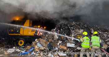 Fire crews still working to put out hotspots at Wimbledon waste site three days on