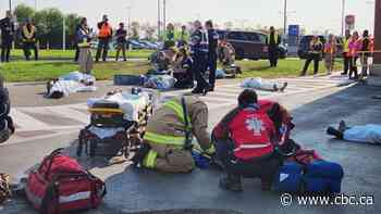 Regina airport emergency training exercise simulates collision between drone and plane