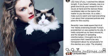 Taylor Swift Endorses Kamala Harris After Presidential Debate