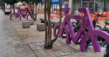 'Iconic' bike racks introduced in Hull city centre as part of post-disorder repairs