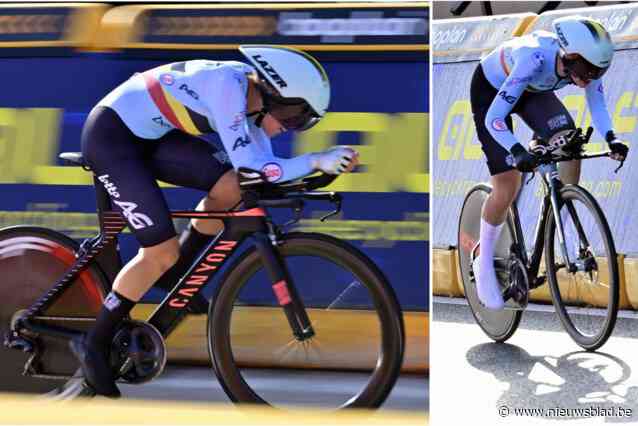 Belgische meisjes Luca Vierstraete en Ilken Seynave rijden zich in top tien op EK tijdrijden: “Die hot seat nemen ze me al niet meer af”