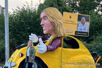 Marie voert campagne met carnavalswagen: “Ludieker en plezanter dan verkiezingsborden…én Aalsters”