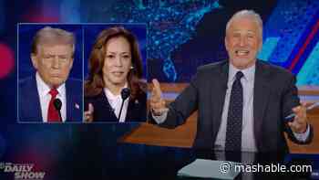 Jon Stewart breaks down the biggest Harris-Trump debate moments in live monologue