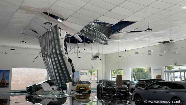 Kijk hier hoe 'vloedgolf aan water' verwoesting aanricht in showroom