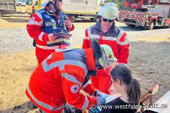 200 Einsatzkräfte üben bei extremer Hitze