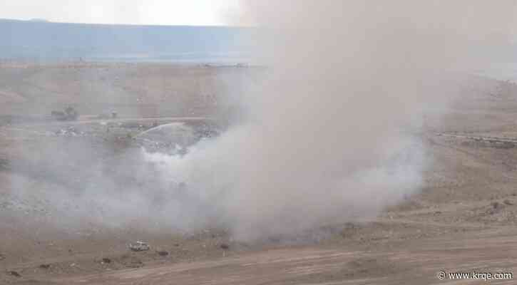 Fire burns at Albuquerque landfill