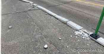 An Edmonton bike lane crumbles 1 month after construction