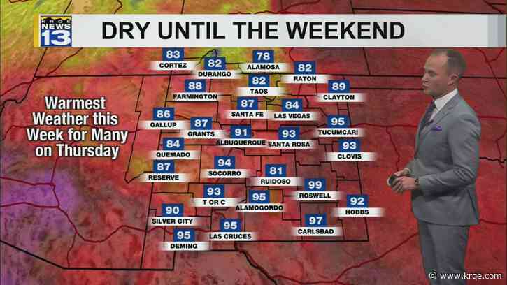 A stretch of drier weather begins Thursday