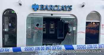 'Free Palestine' graffitied on Barclays bank and window smashed in