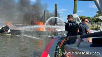FDNY, N.J. fire boats battle N.J. marina blaze