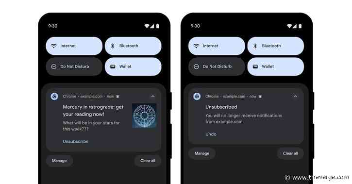 Google Chrome makes it easier to opt out of annoying notifications on Android