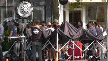 Holiday spirit takes over Orangeville as Hallmark movie films on Broadway