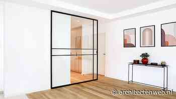 Glazen schuifdeur in steellook