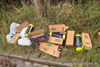 Lachgas gevonden in berm van straat in Zolder