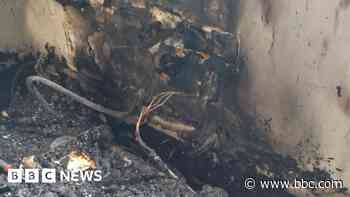 House left uninhabitable after fault starts fire