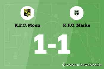 Cottenier redt punt voor FC Marke tegen FC Moen