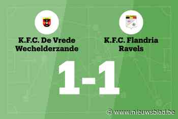 Wechelderzande speelt thuis gelijk tegen Flandria