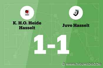 HO Heide speelt gelijk tegen Juve Hasselt