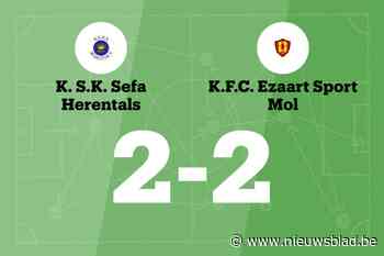 SKS Herentals sleept gelijkspel uit de brand in de thuiswedstrijd tegen Ezaart