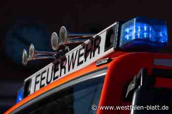 Rheda-Wiedenbrück: Garagenkomplex in Flammen