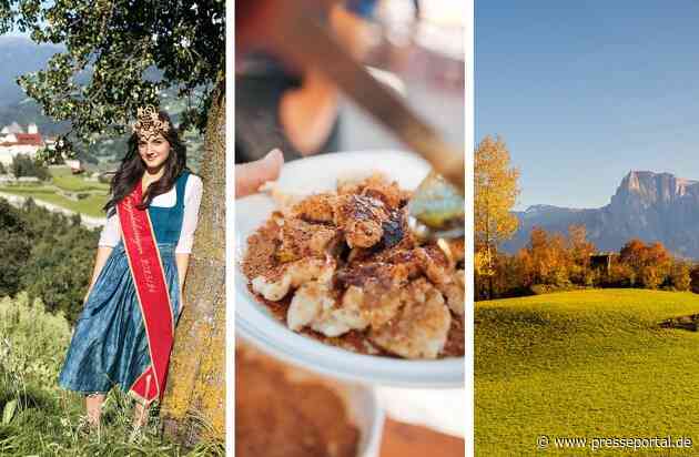 Die 5. Jahreszeit in Südtirol beginnt, wenn die Törggelekönigin den kulinarischen Herbst eröffnet