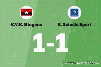 Hingene en Schelle Sport B spelen 1-1