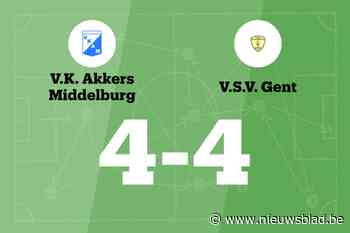 VSV Gent B sleept gelijkspel uit de brand in de uitwedstrijd tegen VK Akkers Middelburg