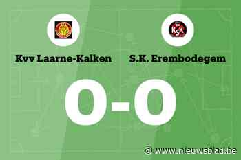 KVV Laarne-Kalken B en SK Erembodegem blijven steken op 0-0