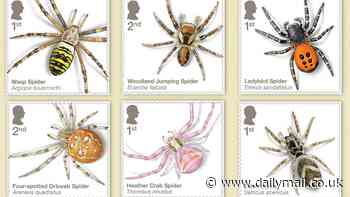 Creepy crawlies or misunderstood beauties? Royal Mail unveils stunning set of spider stamps (and they make your post look like it's infested!)