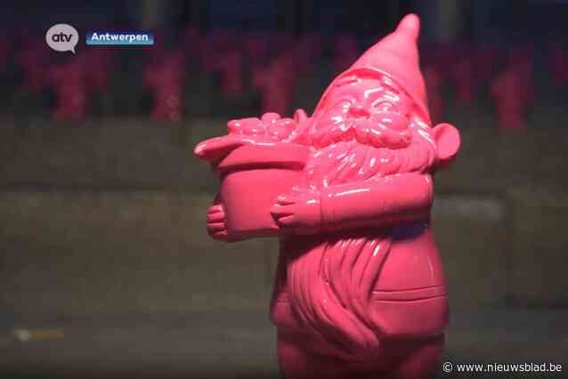 District Antwerpen deelt 1.000 roze tuinkabouters uit om aan te zetten tot ontharding en vergroening