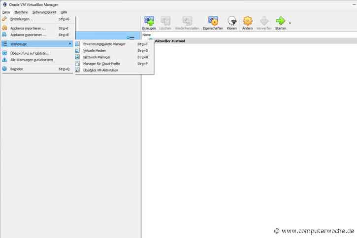 VirtualBox: Festplatte vorhandener Windows-VM vergrößern