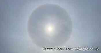 'I was hoping it was a port hole to Ibiza' Halo sun captured in Bournemouth