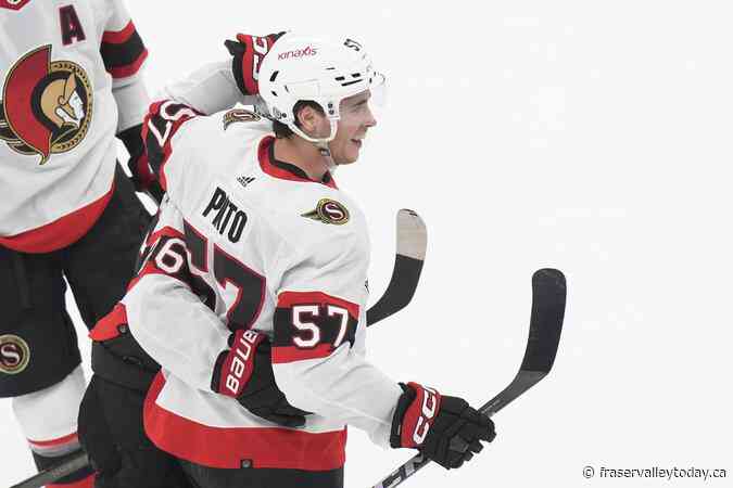 Senators forward Shane Pinto looks ahead after gambling suspension, trying season