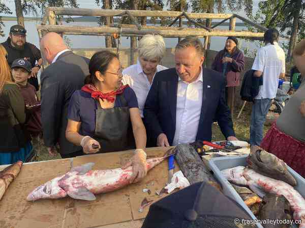 Quebec premier visits Cree community displaced by hydro project in 1970s