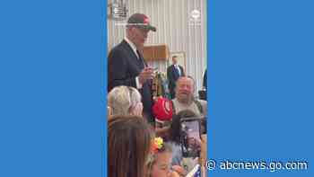WATCH:  Biden swaps hats with Trump supporter at Shanksville 9/11 event
