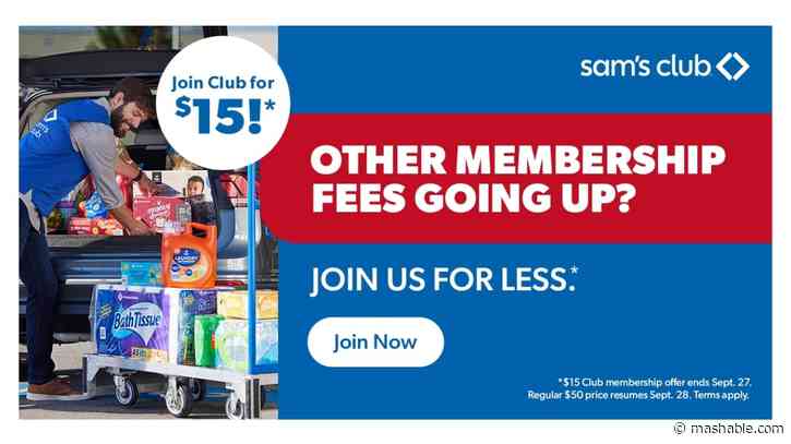 Why pay more? Sam’s Club membership is just $15 for a year.