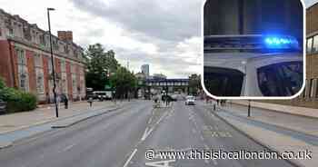 Girl, 16, in hospital after being struck by police car