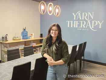 A place to gather and enjoy the community at Yarn Therapy