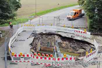 Pfusch beim Glasfaserausbau? Abwasser lässt Straße in Herford absacken
