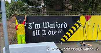 Mural celebrating iconic Watford FC win being painted this week