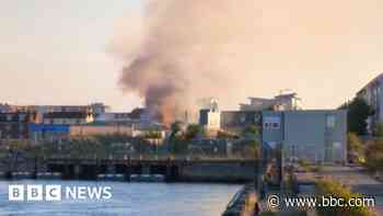 Firefighters battle blaze at derelict building
