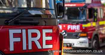 LIVE updates as fire burns for more than seven hours and closes road