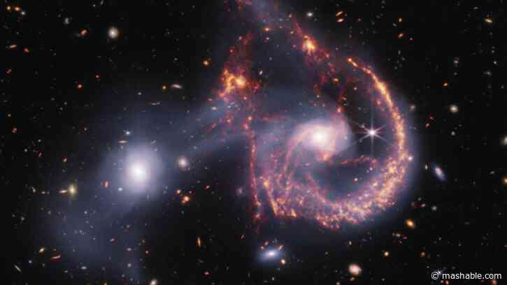 Webb telescope reveals a bridge between 2 galaxies after big collision