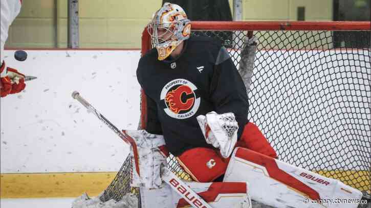 Battle for starting goalie headlines Calgary Flames training camp