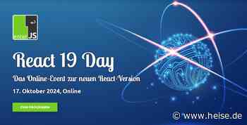 heise-Angebot: enterJS React 19 Day: Die neuen React-Features gezielt einsetzen