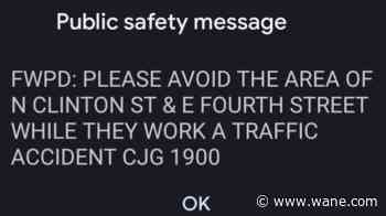 Police: Avoid Clinton and Fourth due to a crash