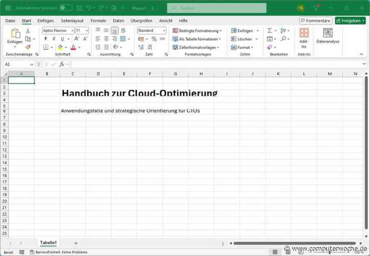 Microsoft Excel: Zeilenhöhe automatisch anpassen