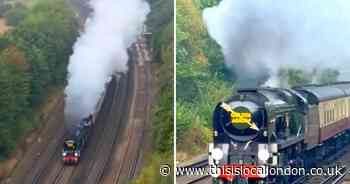 A vintage train passed through London this morning - and will return this evening